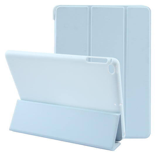 For iPad 9.7 2018 & 2017 / Air / Air2 GEBEI 3-folding Holder Shockproof Flip Leather Tablet Case(Sky Blue) by GEBEI