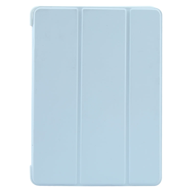 For iPad 9.7 2018 & 2017 / Air / Air2 GEBEI 3-folding Holder Shockproof Flip Leather Tablet Case(Sky Blue) by GEBEI