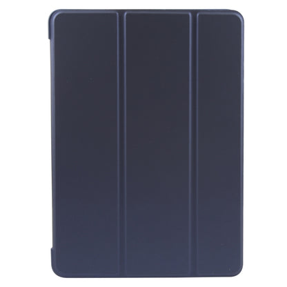 For iPad 9.7 2018 & 2017 / Air / Air2 GEBEI 3-folding Holder Shockproof Flip Leather Tablet Case(Dark Blue) by GEBEI