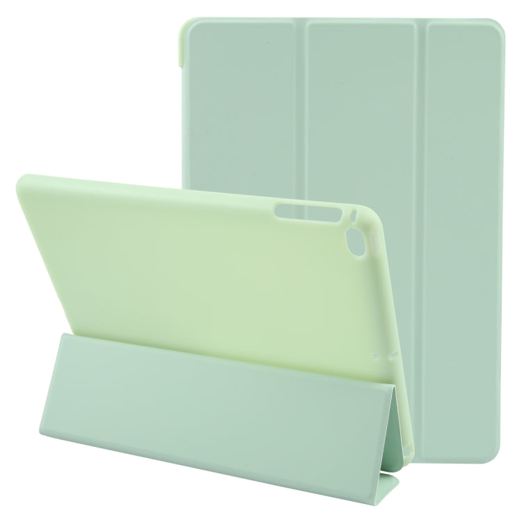 For iPad 9.7 2018 & 2017 / Air / Air2 GEBEI 3-folding Holder Shockproof Flip Leather Tablet Case(Green) by GEBEI
