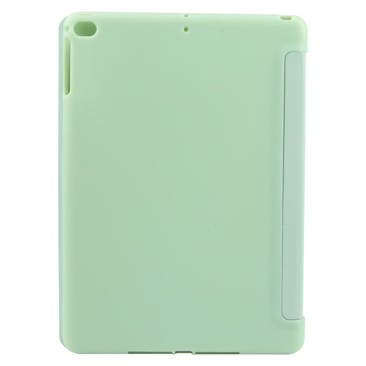 For iPad 9.7 2018 & 2017 / Air / Air2 GEBEI 3-folding Holder Shockproof Flip Leather Tablet Case(Green) by GEBEI