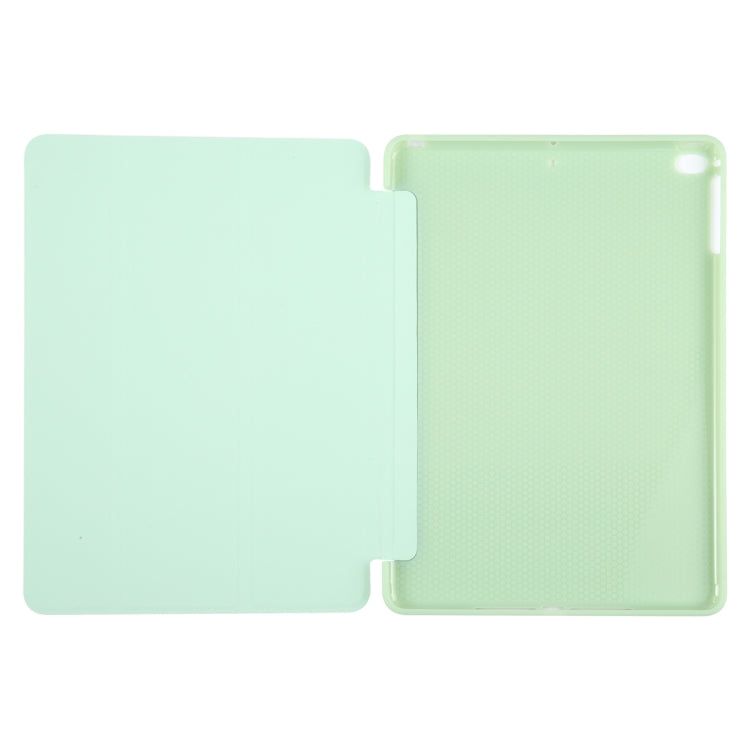 For iPad 9.7 2018 & 2017 / Air / Air2 GEBEI 3-folding Holder Shockproof Flip Leather Tablet Case(Green) by GEBEI
