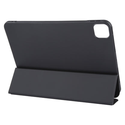 For iPad Air 11 2025 / 2024 GEBEI 3-folding Holder Shockproof Flip Leather Tablet Case(Black) by GEBEI
