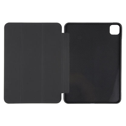 For iPad Air 11 2025 / 2024 GEBEI 3-folding Holder Shockproof Flip Leather Tablet Case(Black) by GEBEI