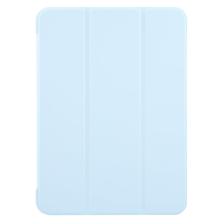 For iPad Air 11 2025 / 2024 GEBEI 3-folding Holder Shockproof Flip Leather Tablet Case(Sky Blue) by GEBEI