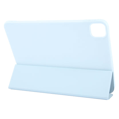 For iPad Air 11 2025 / 2024 GEBEI 3-folding Holder Shockproof Flip Leather Tablet Case(Sky Blue) by GEBEI