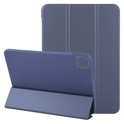 For iPad Air 11 2025 / 2024 GEBEI 3-folding Holder Shockproof Flip Leather Tablet Case(Dark Blue) by GEBEI