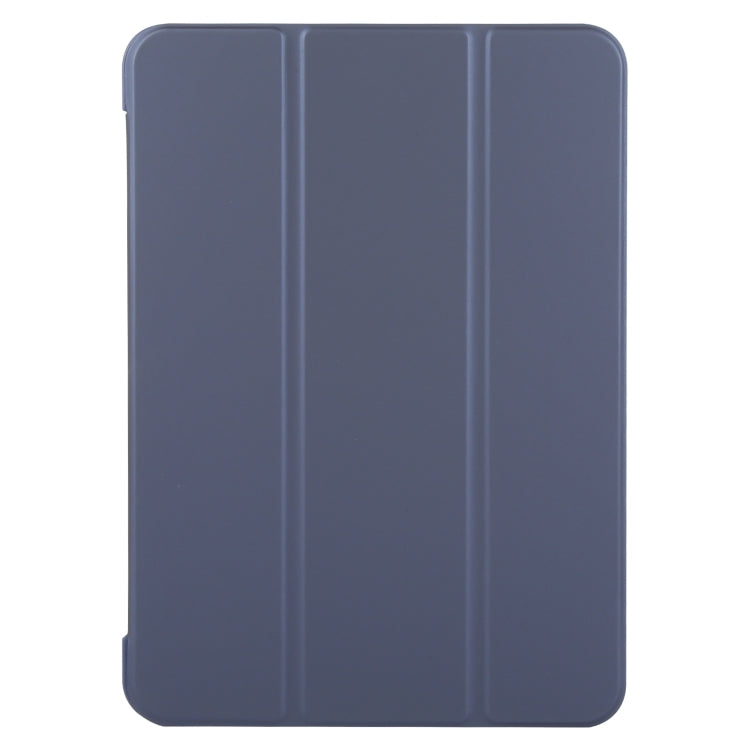For iPad Air 11 2025 / 2024 GEBEI 3-folding Holder Shockproof Flip Leather Tablet Case(Dark Blue) by GEBEI