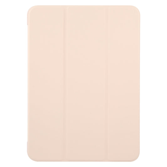 For iPad Air 11 2025 / 2024 GEBEI 3-folding Holder Shockproof Flip Leather Tablet Case(Pink) by GEBEI