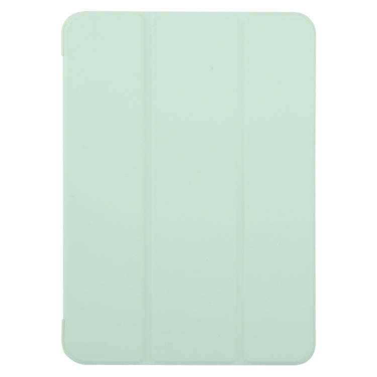 For iPad Air 11 2025 / 2024 GEBEI 3-folding Holder Shockproof Flip Leather Tablet Case(Green) by GEBEI