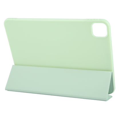 For iPad Air 11 2025 / 2024 GEBEI 3-folding Holder Shockproof Flip Leather Tablet Case(Green) by GEBEI