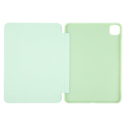 For iPad Air 11 2025 / 2024 GEBEI 3-folding Holder Shockproof Flip Leather Tablet Case(Green) by GEBEI
