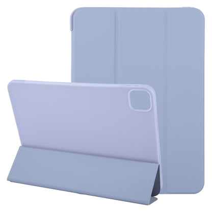 For iPad Pro 11 2025 / 2024 GEBEI 3-folding Holder Shockproof Flip Leather Tablet Case(Light Purple) by GEBEI