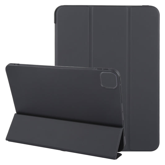 For iPad Pro 11 2025 / 2024 GEBEI 3-folding Holder Shockproof Flip Leather Tablet Case(Black) by GEBEI