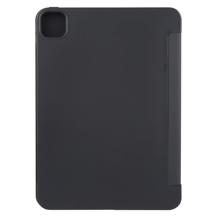For iPad Pro 11 2025 / 2024 GEBEI 3-folding Holder Shockproof Flip Leather Tablet Case(Black) by GEBEI
