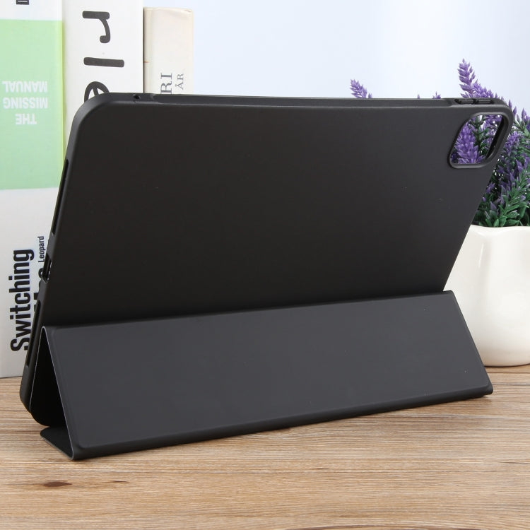 For iPad Pro 11 2025 / 2024 GEBEI 3-folding Holder Shockproof Flip Leather Tablet Case(Black) by GEBEI