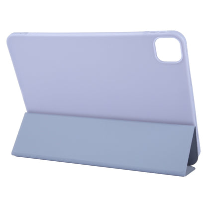 For iPad Air 13 2025 / 2024 GEBEI 3-folding Holder Shockproof Flip Leather Tablet Case(Light Purple) by GEBEI