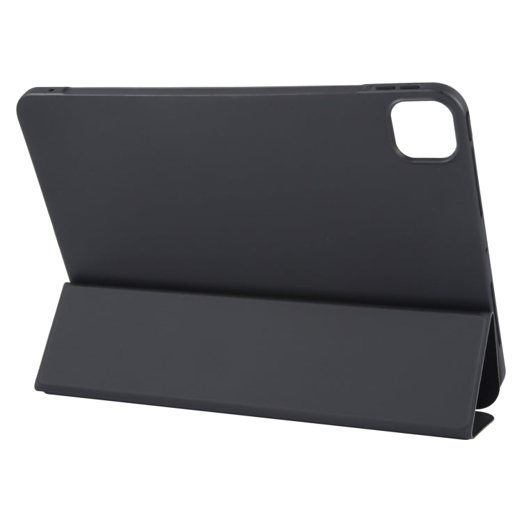 For iPad Air 13 2025 / 2024 GEBEI 3-folding Holder Shockproof Flip Leather Tablet Case(Black) by GEBEI