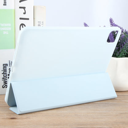 For iPad Air 13 2025 / 2024 GEBEI 3-folding Holder Shockproof Flip Leather Tablet Case(Sky Blue) by GEBEI