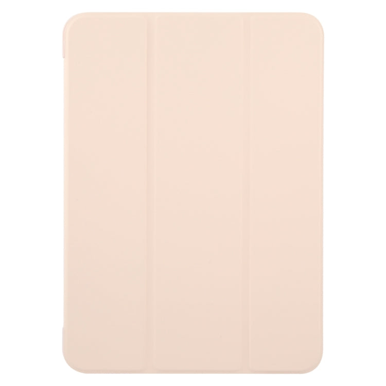For iPad Air 13 2025 / 2024 GEBEI 3-folding Holder Shockproof Flip Leather Tablet Case(Pink) by GEBEI