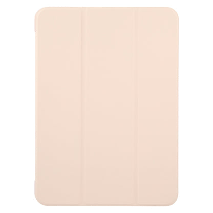 For iPad Air 13 2025 / 2024 GEBEI 3-folding Holder Shockproof Flip Leather Tablet Case(Pink) by GEBEI