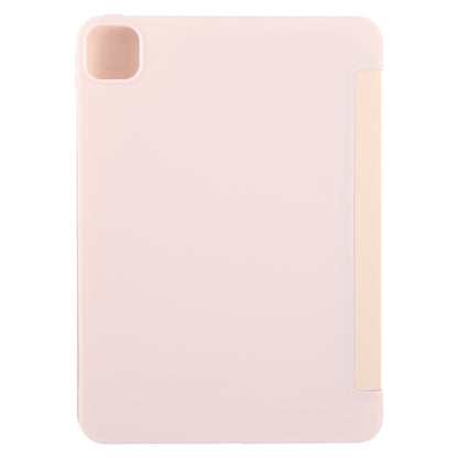 For iPad Air 13 2025 / 2024 GEBEI 3-folding Holder Shockproof Flip Leather Tablet Case(Pink) by GEBEI