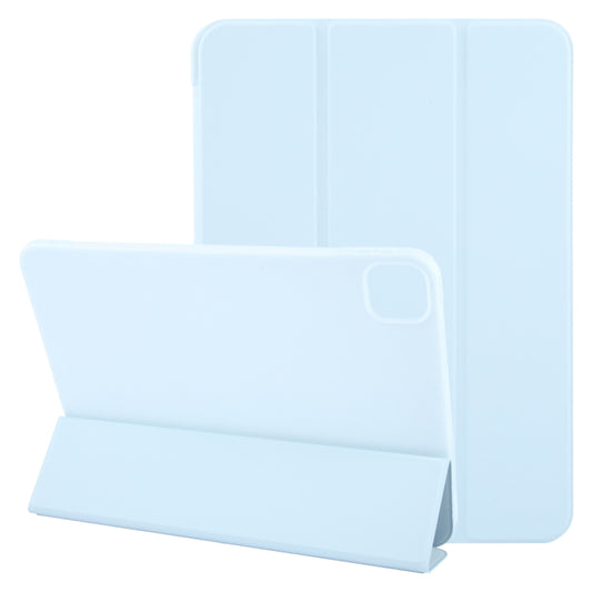 For iPad Pro 13 2025 / 2024 GEBEI 3-folding Holder Shockproof Flip Leather Tablet Case(Sky Blue) by GEBEI