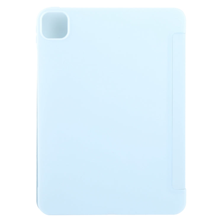 For iPad Pro 13 2025 / 2024 GEBEI 3-folding Holder Shockproof Flip Leather Tablet Case(Sky Blue) by GEBEI