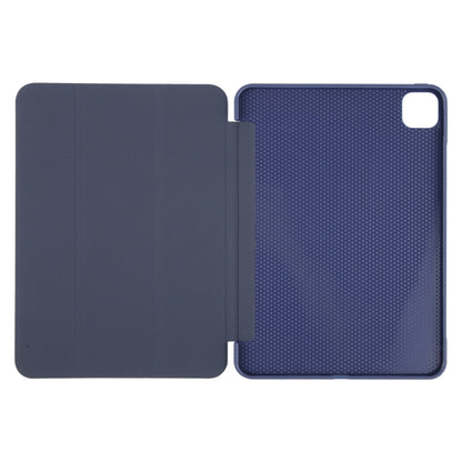 For iPad Pro 13 2025 / 2024 GEBEI 3-folding Holder Shockproof Flip Leather Tablet Case(Dark Blue) by GEBEI