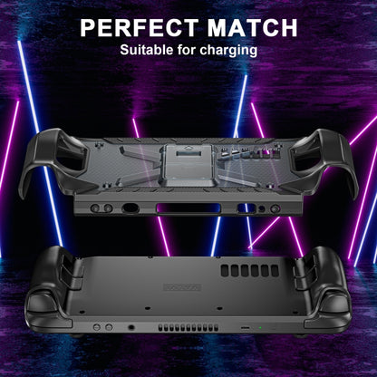 For Steam Deck Shockproof Game Console Case with Holder & Shoulder Strap(Black) by bashfashion
