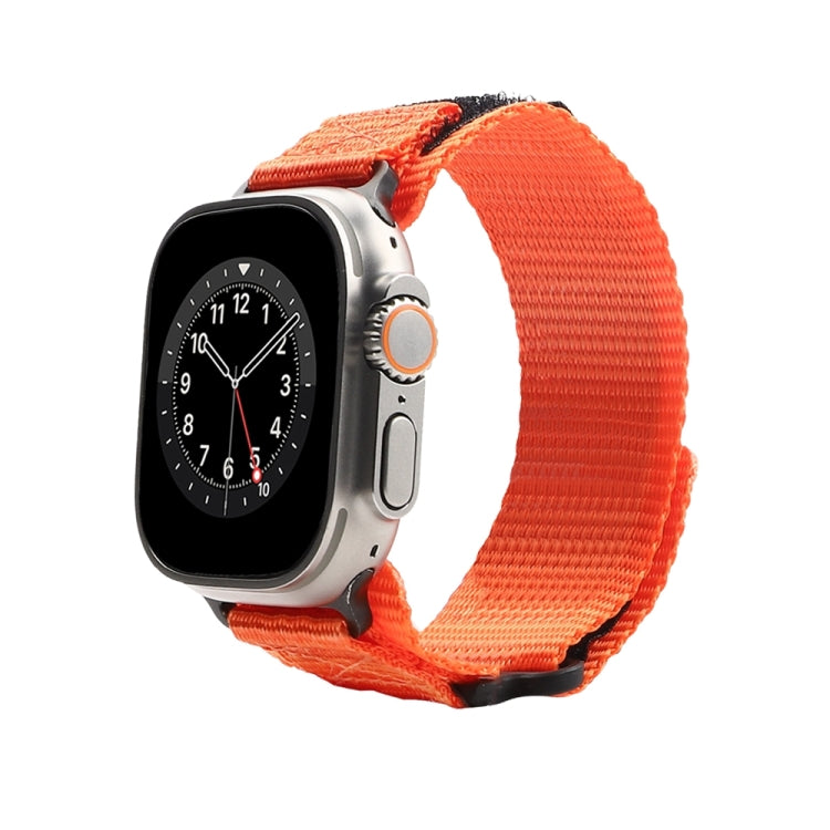 Nylon Two Section Watch Band For Apple Watch 8 41mm(Orange) by bashfashion