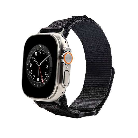 Nylon Two Section Watch Band For Apple Watch SE 2023 40mm(Black) by bashfashion