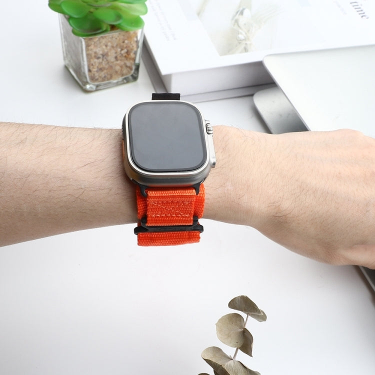 Nylon Two Section Watch Band For Apple Watch Ultra 2 49mm(Orange) by bashfashion
