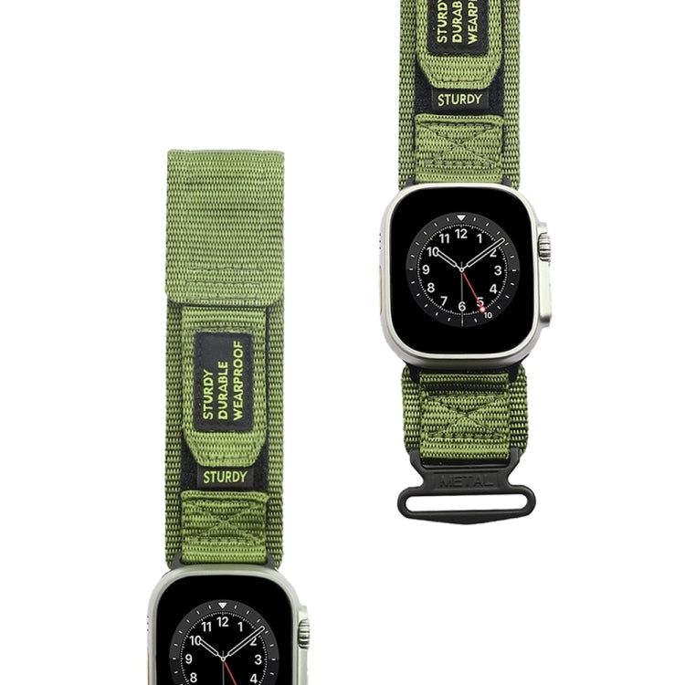 Nylon Two Section Watch Band For Apple Watch Ultra 2 49mm(Dark Green) by bashfashion