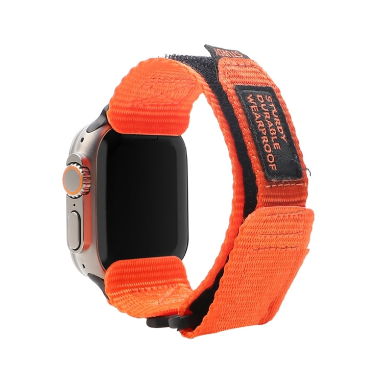 Nylon Two Section Watch Band For Apple Watch 9 45mm(Orange) by bashfashion