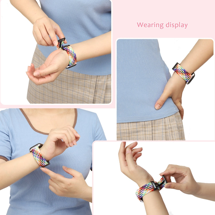 Magnetic Fold Clasp Woven Watch Band For Apple Watch Ultra 49mm(Red) by bashfashion