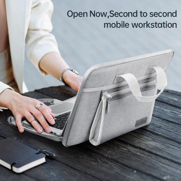 14 inch Oxford Fabric Portable Laptop Handbag(Grey) by bashfashion