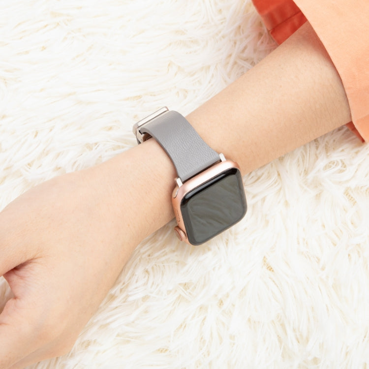 Sheepskin Texture Magnetic Folding Buckle Watch Band For Apple Watch Ultra 2 49mm(Pink) by bashfashion
