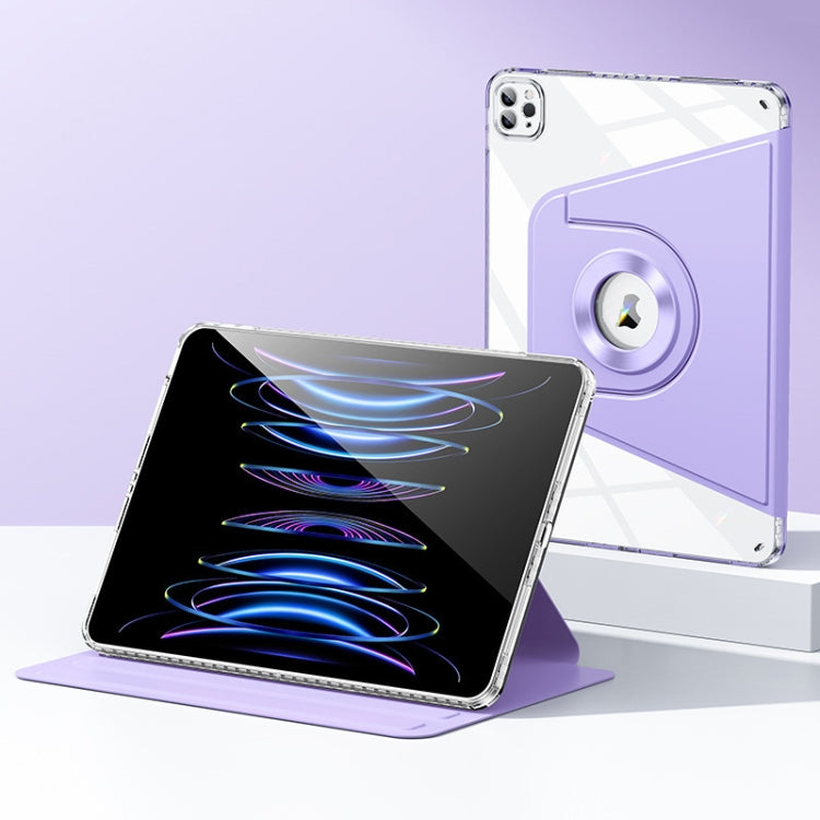For iPad Pro 12.9 2022 / 2021 / 2020 Magnetic Split Leather Smart Tablet Case(Purple) by bashfashion