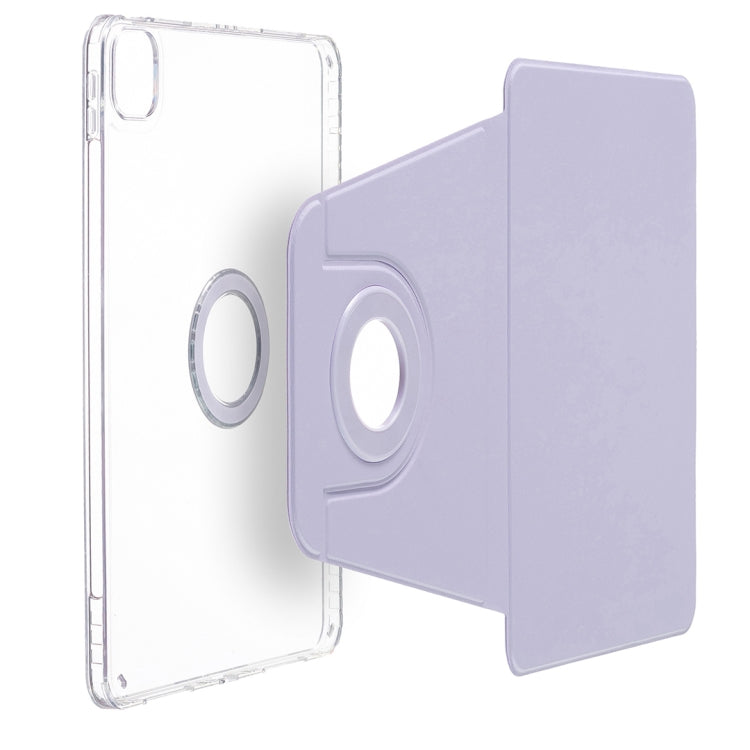 For iPad Pro 12.9 2022 / 2021 / 2020 Magnetic Split Leather Smart Tablet Case(Purple) by bashfashion
