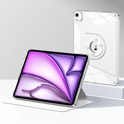 For iPad Air 13 2025 / 2024 Magnetic Split Leather Smart Tablet Case(White) by bashfashion