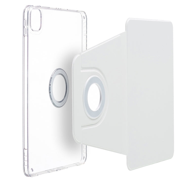 For iPad Air 13 2025 / 2024 Magnetic Split Leather Smart Tablet Case(White) by bashfashion