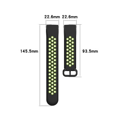 For Fitbit Charge 4 / Charge 3 / Charge 3 SE Watch Button Two Colors Silicone Replacement Strap Watchband(Light Pink Teal) by bashfashion