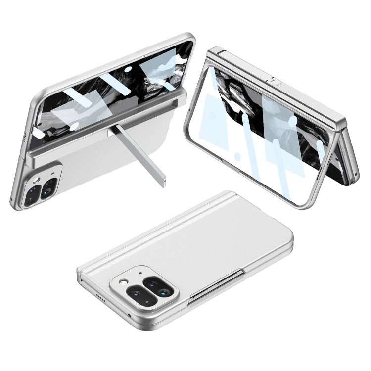 For Google Pixel 9 Pro Fold GKK Integrated Fold Hinge Full Coverage Phone Case with Holder(White) by GKK