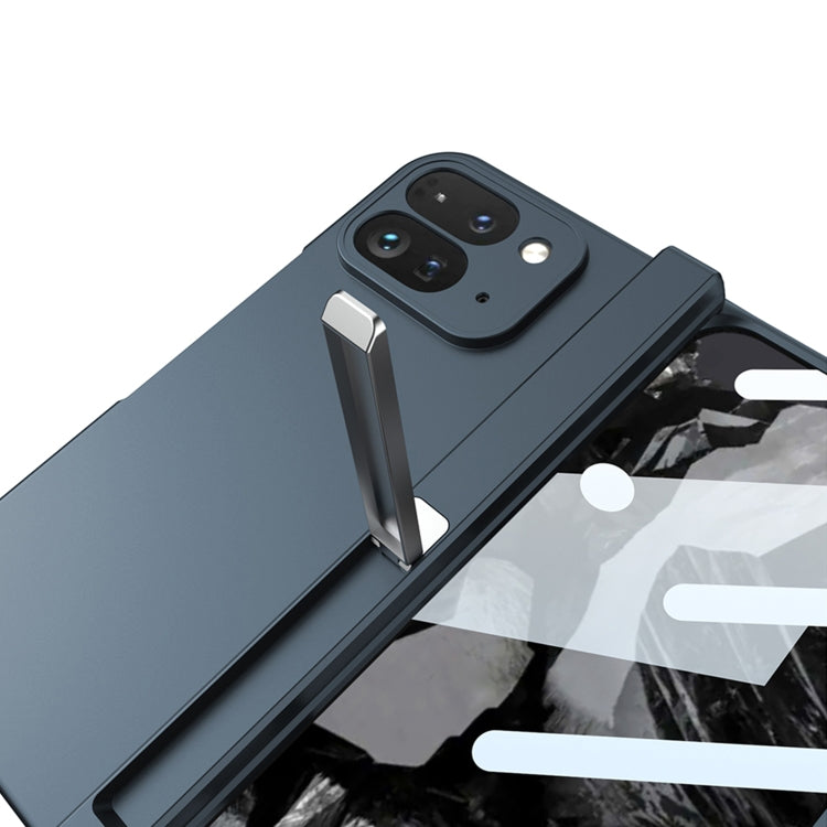 For Google Pixel 9 Pro Fold GKK Integrated Fold Hinge Full Coverage Phone Case with Holder(White) by GKK