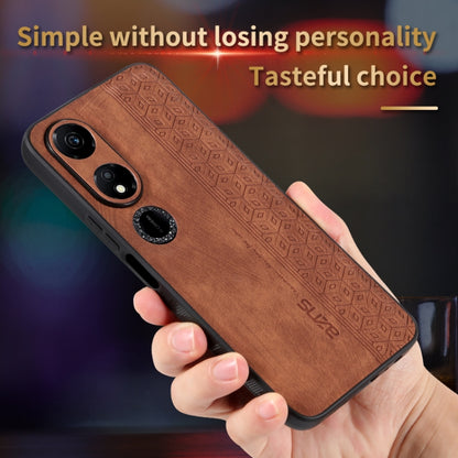 For Honor Play 40 AZNS 3D Embossed Skin Feel Phone Case(Brown) by AZNS