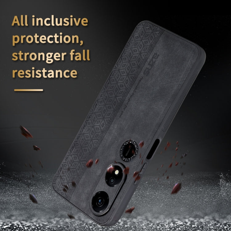 For Honor Play 40 AZNS 3D Embossed Skin Feel Phone Case(Brown) by AZNS