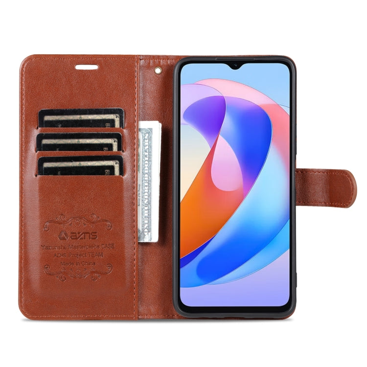 For Honor Play 40 AZNS Sheepskin Texture Flip Leather Phone Case(Brown) by AZNS