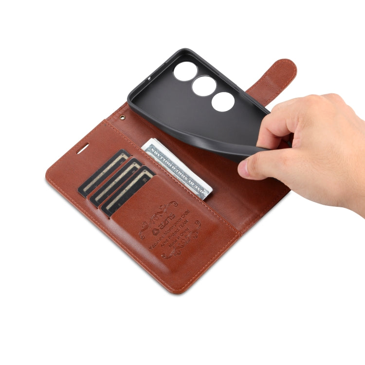 For Honor Play 40 AZNS Sheepskin Texture Flip Leather Phone Case(Brown) by AZNS