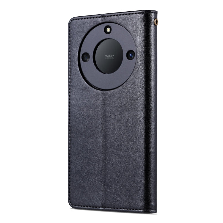 For Honor X50 AZNS Sheepskin Texture Flip Leather Phone Case(Black) by AZNS